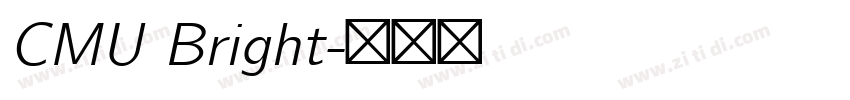 CMU Bright字体转换 CMU Bright字体转换